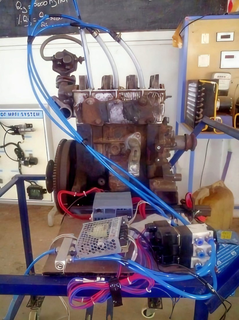 The compressed-air engine test rig