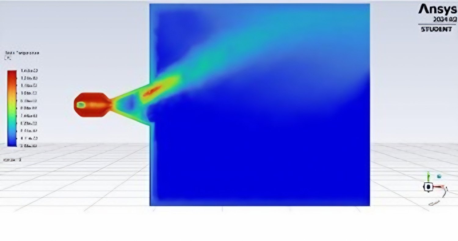 Ansys CFD static temperature distribution